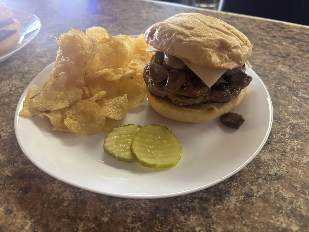 Mushroom Swiss burger